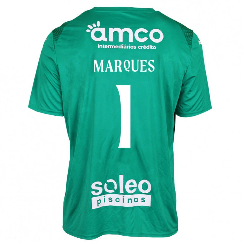 Danxen Uomo André Marques #1 Maglia Gara Portiere Verde Bianco 2025/26 Maglietta
