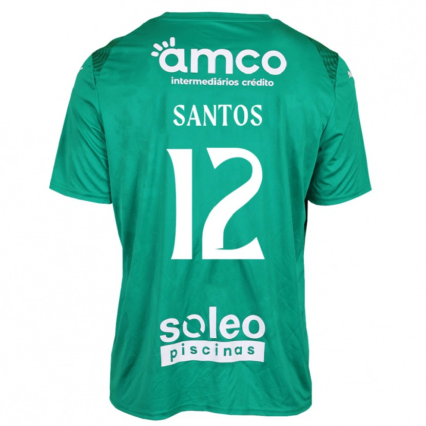 Danxen Uomo Matheus Santos #12 Maglia Gara Portiere Verde Bianco 2025/26 Maglietta