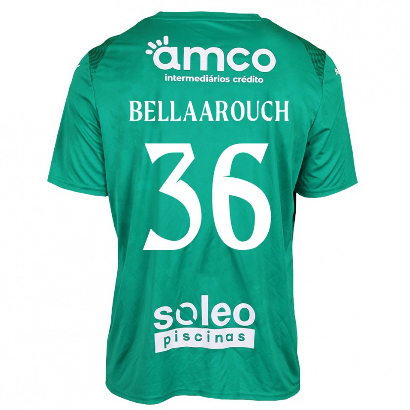 Danxen Uomo Alaa Bellaarouch #36 Maglia Gara Portiere Verde Bianco 2025/26 Maglietta