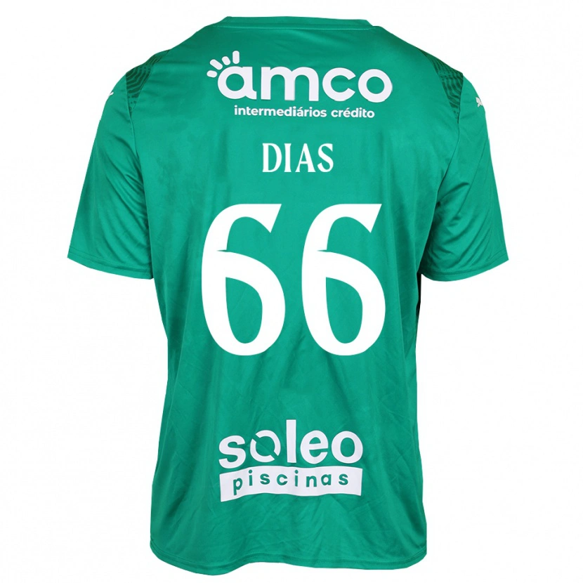 Danxen Uomo Gonçalo Dias #66 Maglia Gara Portiere Verde Bianco 2025/26 Maglietta