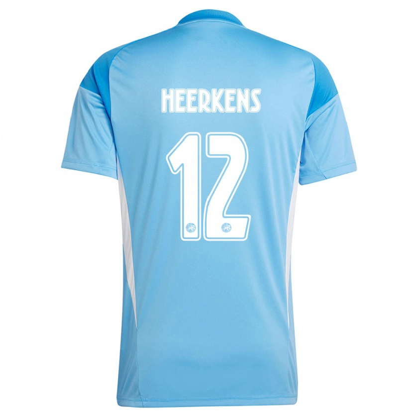 Danxen Uomo Joeri Heerkens #12 Maglia Gara Portiere Blu Chiaro Bianco 2025/26 Maglietta
