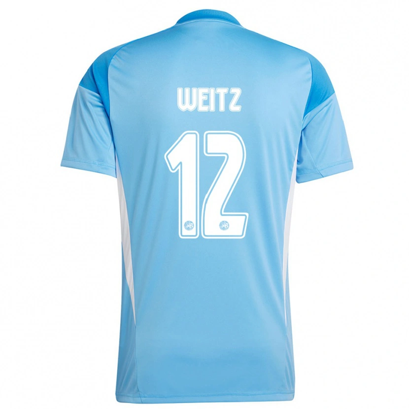 Danxen Uomo Axel Weitz #12 Maglia Gara Portiere Blu Chiaro Bianco 2025/26 Maglietta