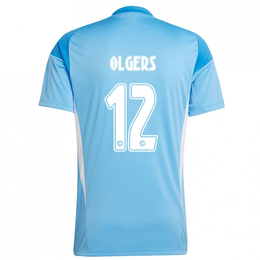 Danxen Uomo Guus Olgers #12 Maglia Gara Portiere Blu Chiaro Bianco 2025/26 Maglietta