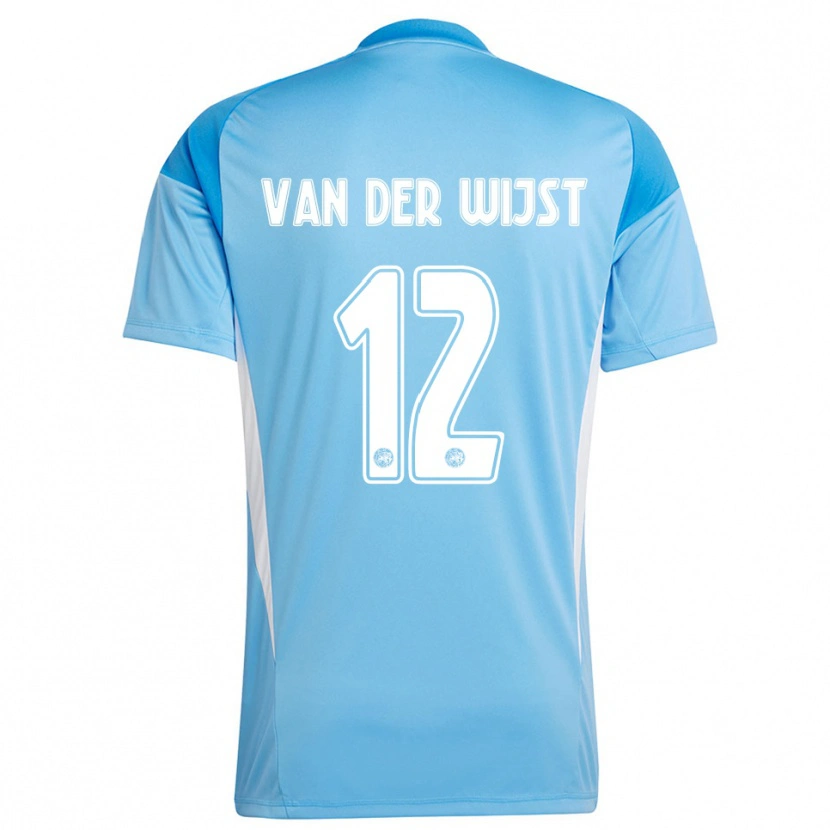 Danxen Uomo Giovanni van der Wijst #12 Maglia Gara Portiere Blu Chiaro Bianco 2025/26 Maglietta