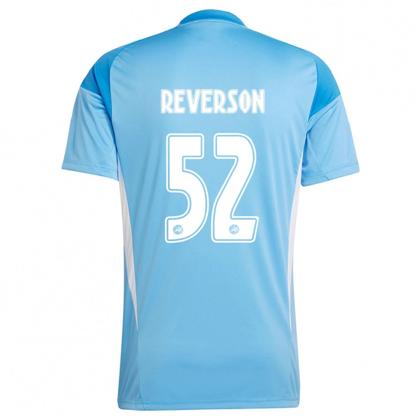 Danxen Uomo Paul Reverson #52 Maglia Gara Portiere Blu Chiaro Bianco 2025/26 Maglietta