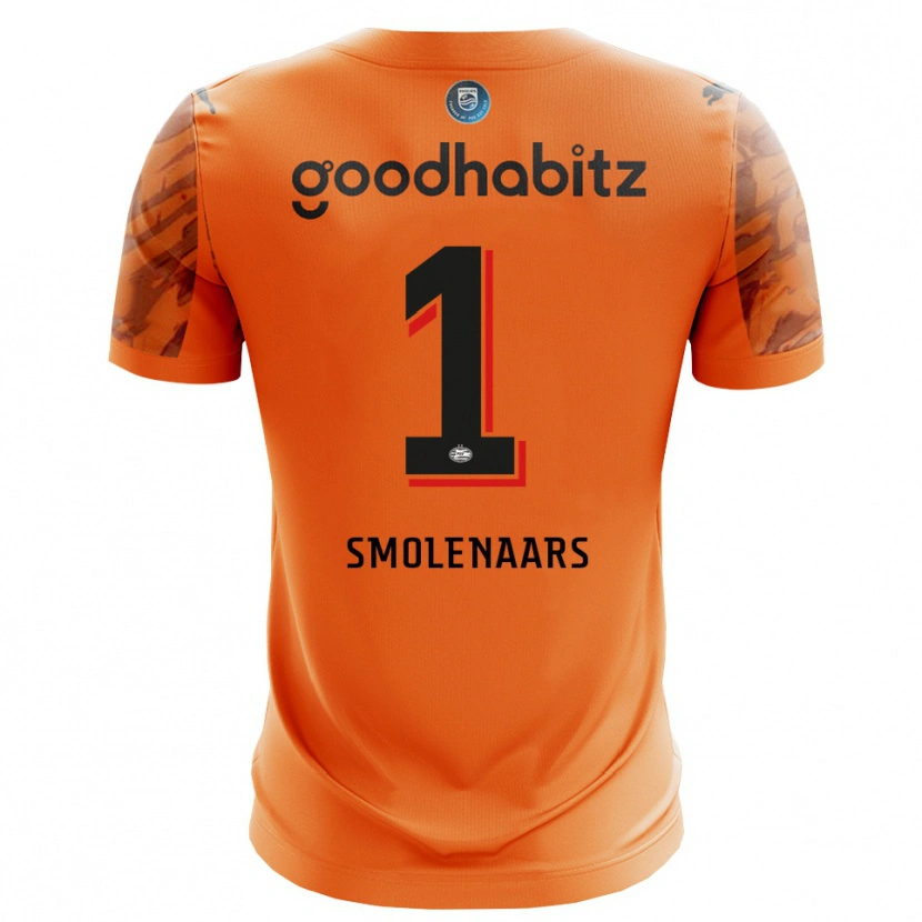 Danxen Uomo Tijn Smolenaars #1 Maglia Gara Portiere Arancio Nero 2025/26 Maglietta