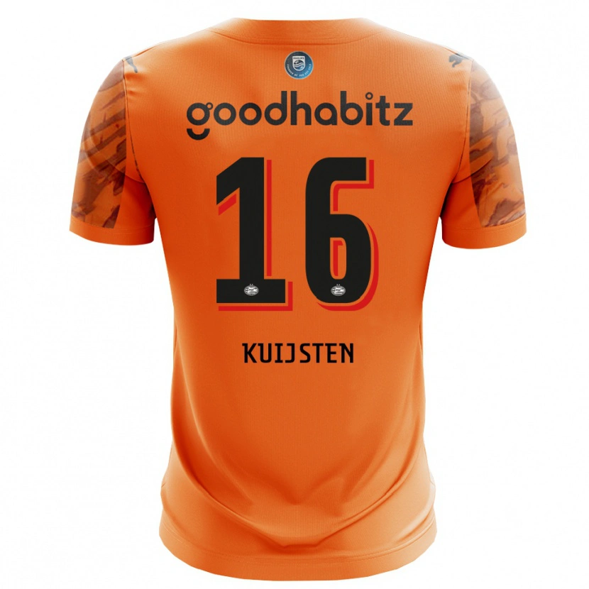Danxen Uomo Stijn Kuijsten #16 Maglia Gara Portiere Arancio Nero 2025/26 Maglietta