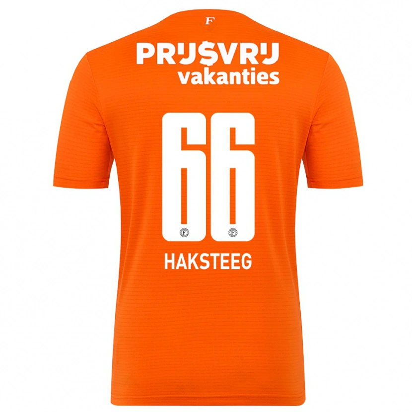 Danxen Uomo Tim Haksteeg #66 Maglia Gara Portiere Arancio Nero 2025/26 Maglietta