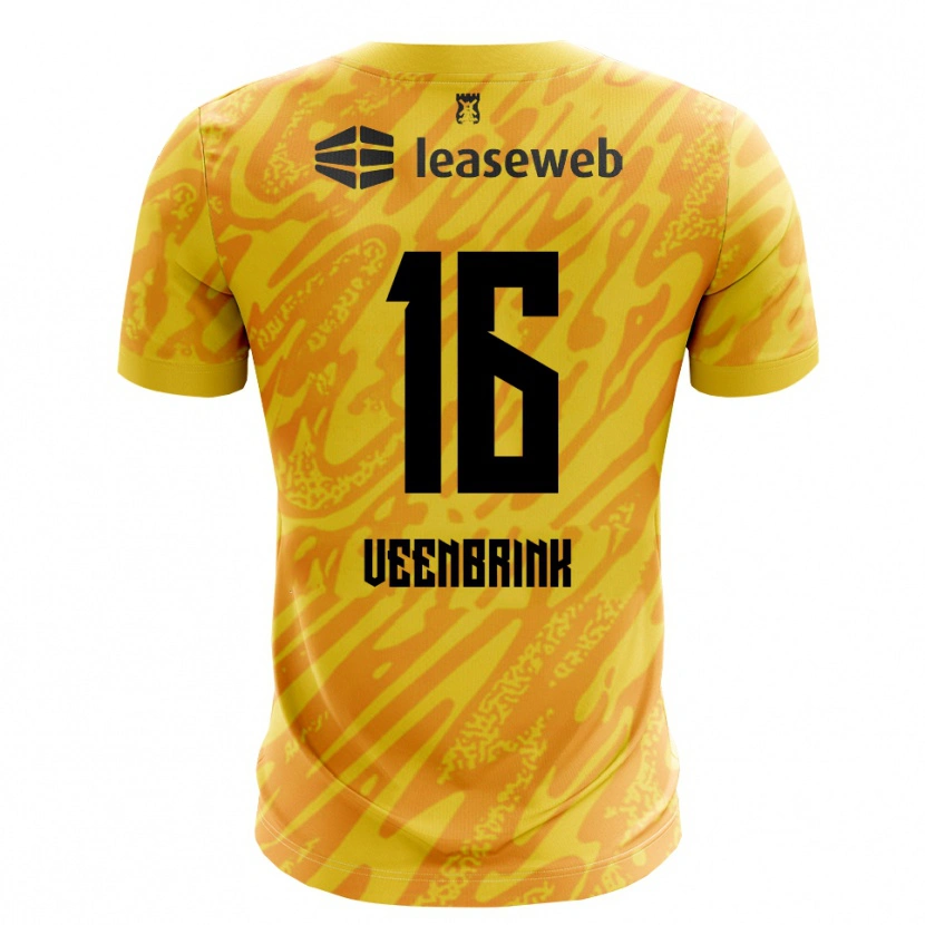 Danxen Uomo Jayden Veenbrink #16 Maglia Gara Portiere Arancio Giallo Nero 2025/26 Maglietta