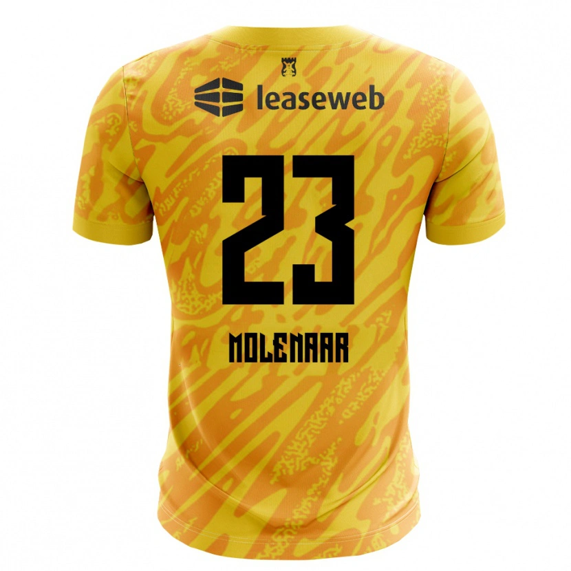 Danxen Uomo Finn Molenaar #23 Maglia Gara Portiere Arancio Giallo Nero 2025/26 Maglietta