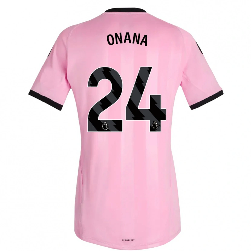 Danxen Uomo André Onana #24 Maglia Gara Portiere Rosa Nero 2025/26 Maglietta