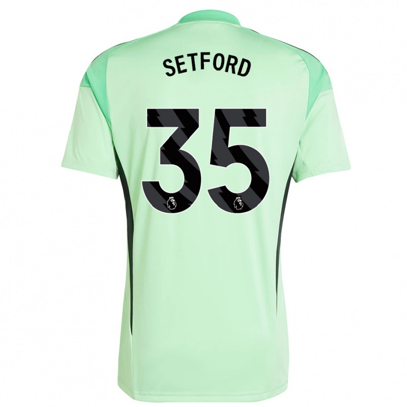 Danxen Uomo Tommy Setford #35 Maglia Gara Portiere Verde Chiaro Nero 2025/26 Maglietta