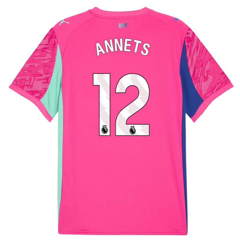 Danxen Uomo Eve Annets #12 Maglia Gara Portiere Rosa Chiaro 2025/26 Maglietta