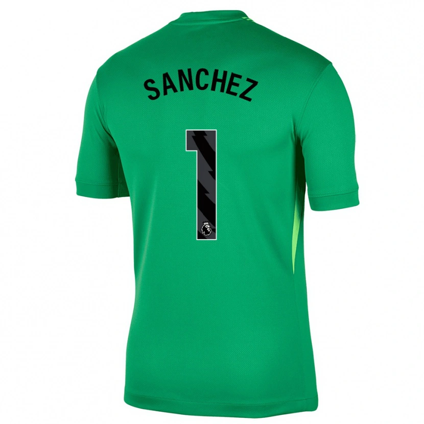 Danxen Uomo Robert Sánchez #1 Maglia Gara Portiere Verde Nero 2025/26 Maglietta