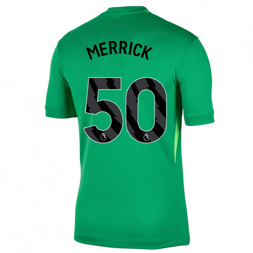 Danxen Uomo Max Merrick #50 Maglia Gara Portiere Verde Nero 2025/26 Maglietta