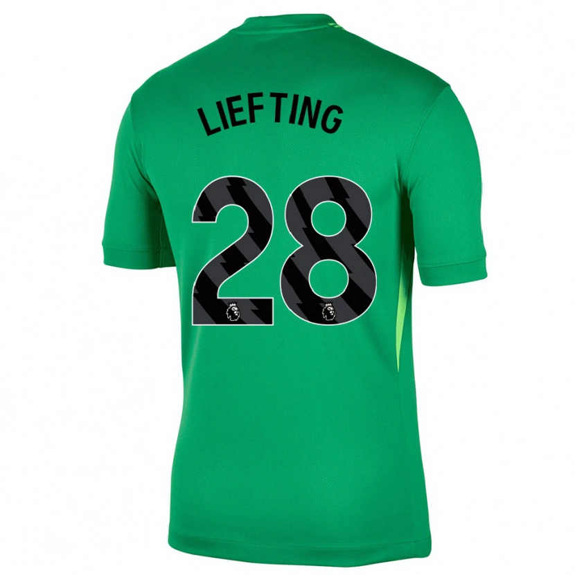 Danxen Uomo Femke Liefting #28 Maglia Gara Portiere Verde Nero 2025/26 Maglietta