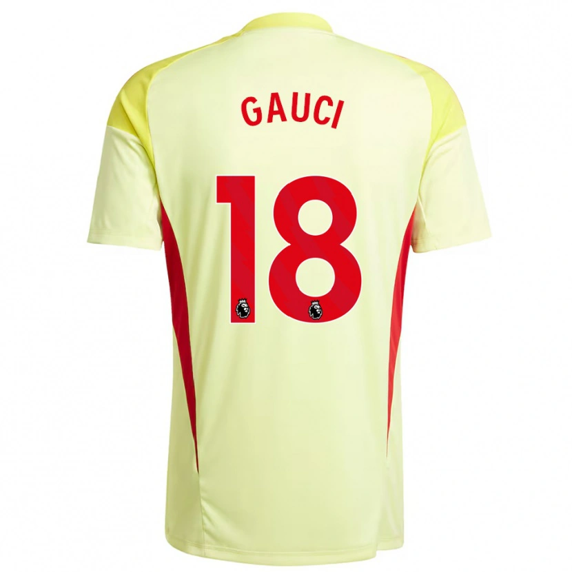 Danxen Uomo Joe Gauci #18 Maglia Gara Portiere Giallo Chiaro 2025/26 Maglietta
