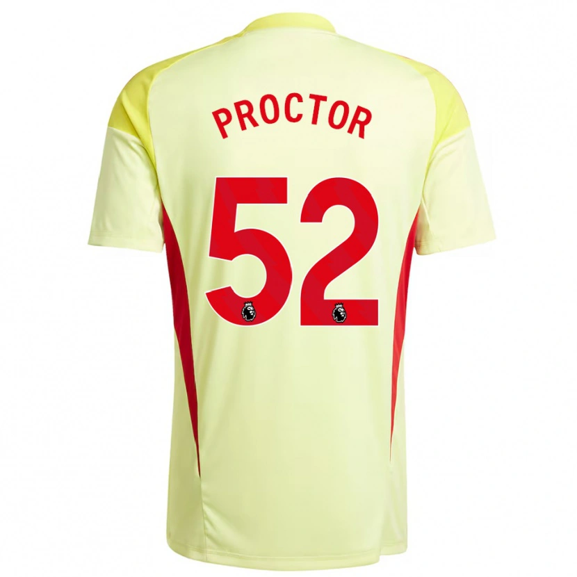 Danxen Uomo Sam Proctor #52 Maglia Gara Portiere Giallo Chiaro 2025/26 Maglietta