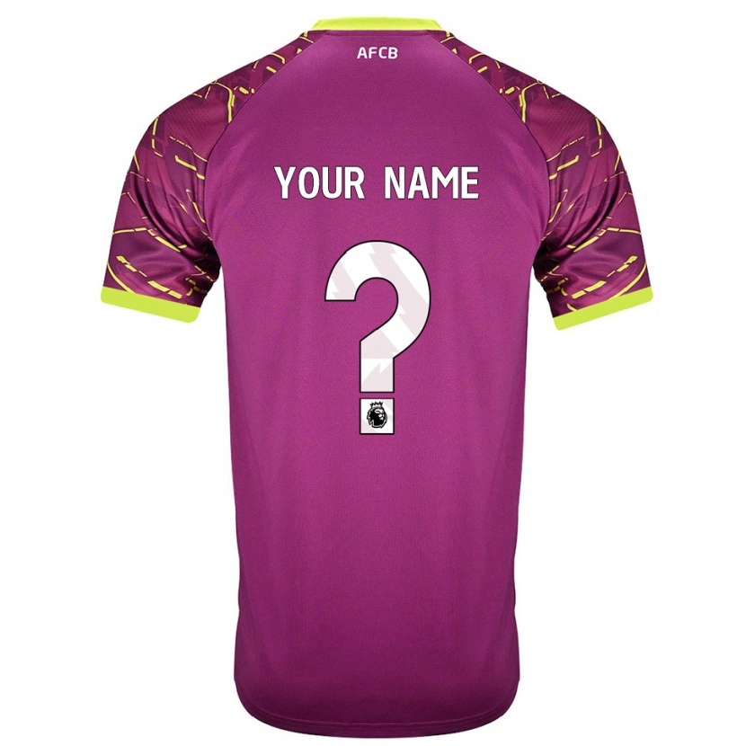 Danxen Uomo AFC Bournemouth Maglia Gara Portiere Magenta Scuro 2025/26 Maglietta