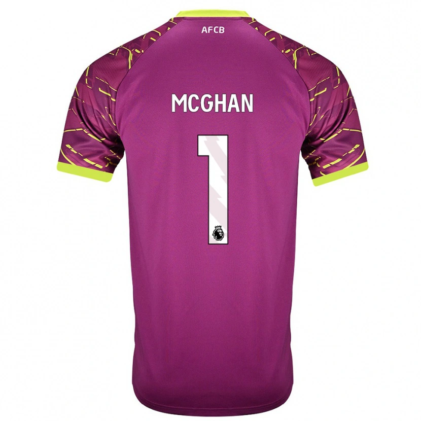 Danxen Uomo Hayden McGhan #1 Maglia Gara Portiere Magenta Scuro 2025/26 Maglietta