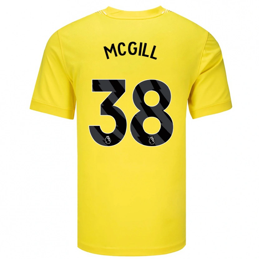 Danxen Uomo Tom McGill #38 Maglia Gara Portiere Giallo Nero 2025/26 Maglietta