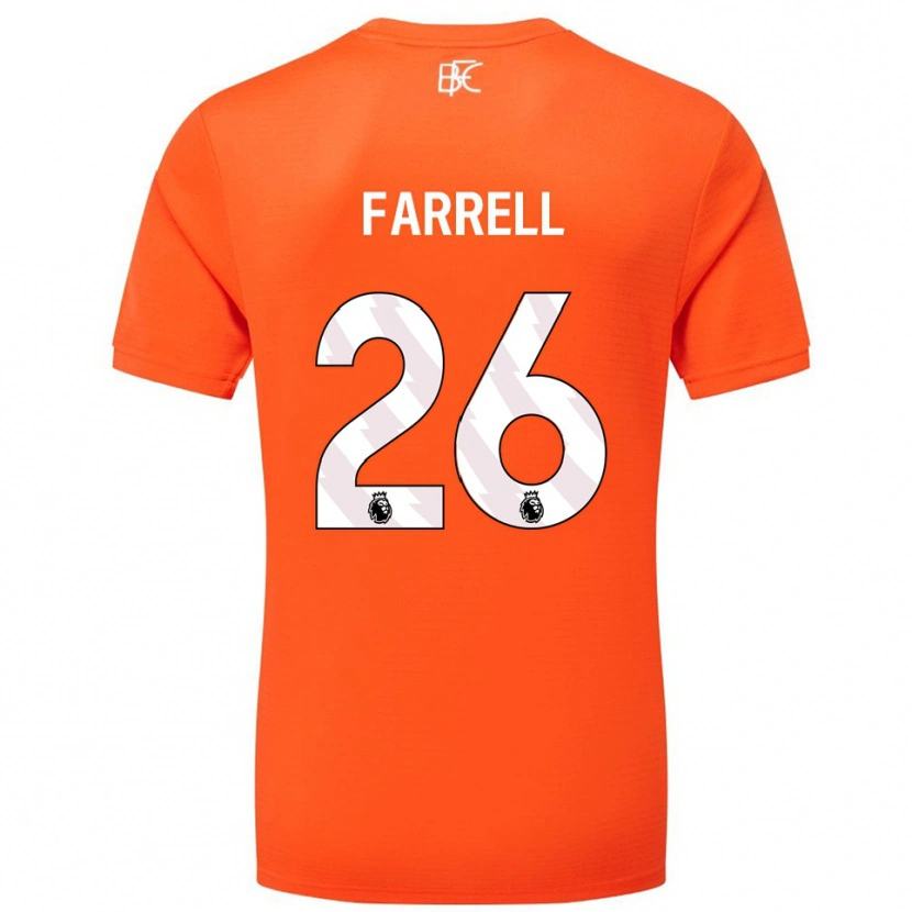 Danxen Uomo Lucy Farrell #26 Maglia Gara Portiere Arancio Bianco 2025/26 Maglietta