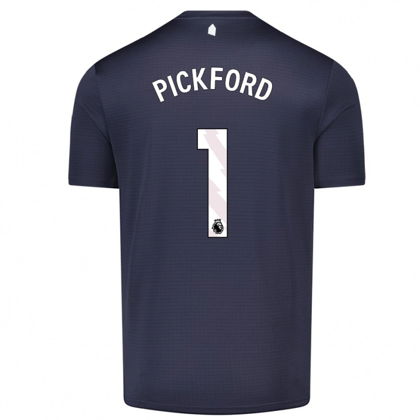 Danxen Uomo Jordan Pickford #1 Maglia Gara Portiere Bianco Nero 2025/26 Maglietta