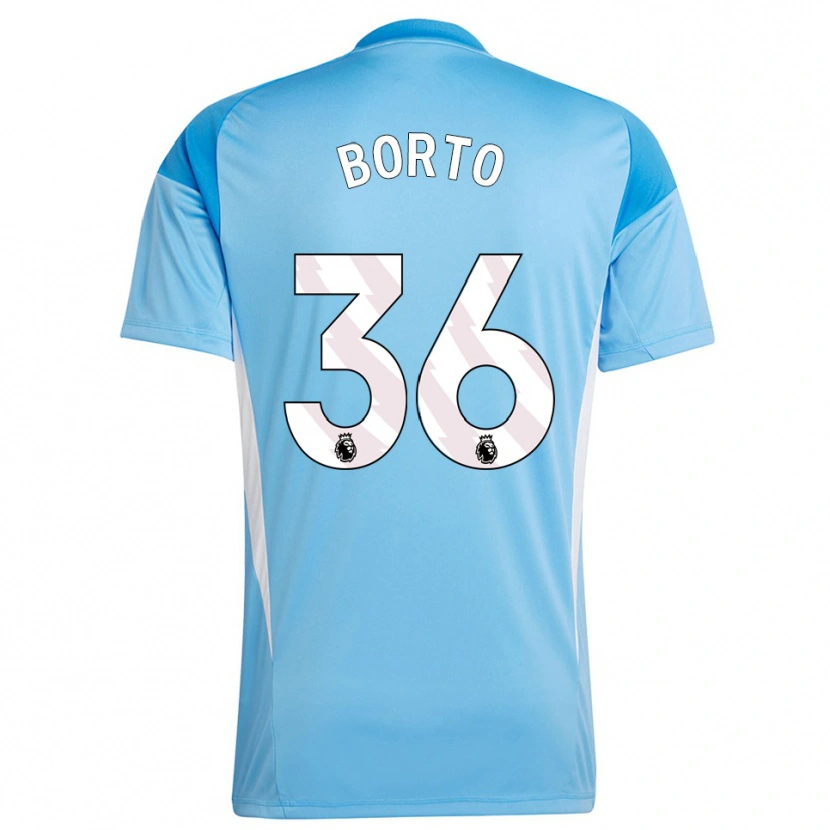Danxen Uomo Alex Borto #36 Maglia Gara Portiere Bianco Blu 2025/26 Maglietta