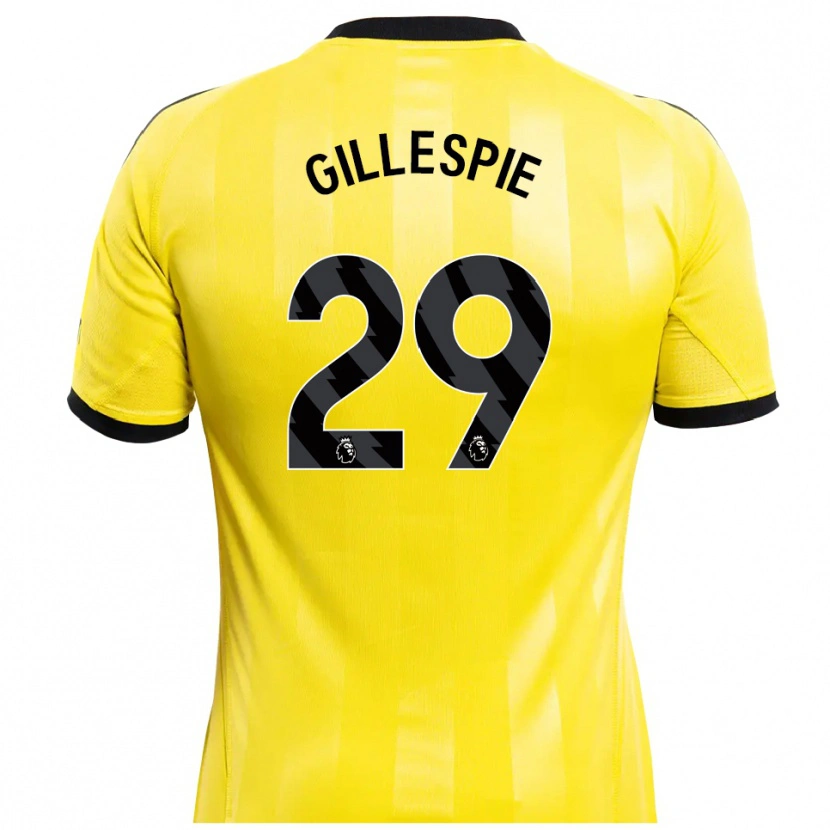 Danxen Uomo Mark Gillespie #29 Maglia Gara Portiere Giallo Nero 2025/26 Maglietta