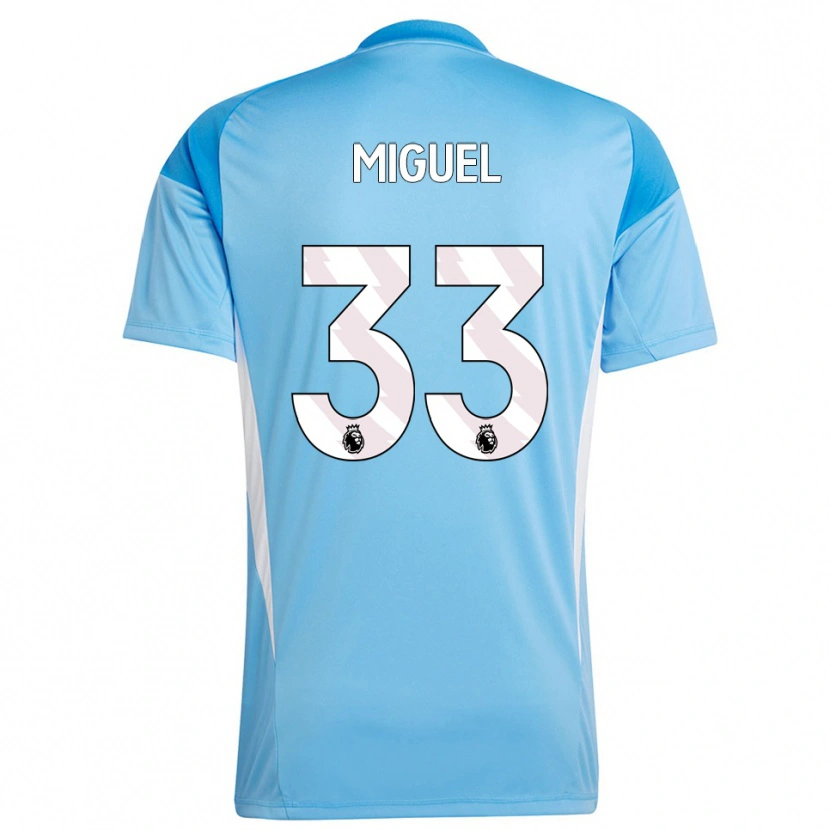 Danxen Uomo Carlos Miguel #33 Maglia Gara Portiere Bianco Blu 2025/26 Maglietta