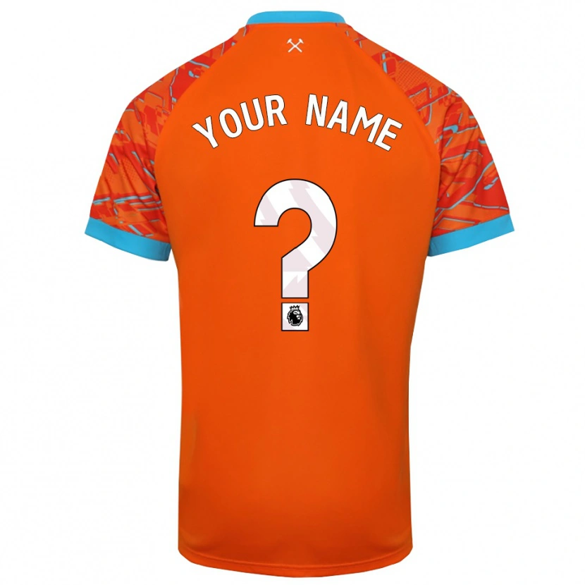 Danxen Uomo West Ham United Maglia Gara Portiere Bianco Arancio 2025/26 Maglietta