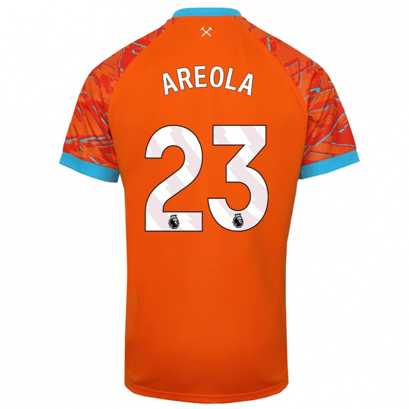 Danxen Uomo Alphonse Areola #23 Maglia Gara Portiere Bianco Arancio 2025/26 Maglietta