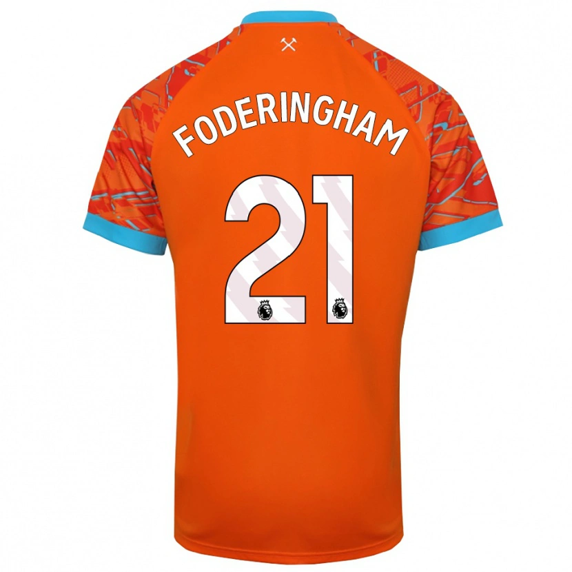 Danxen Uomo Wes Foderingham #21 Maglia Gara Portiere Bianco Arancio 2025/26 Maglietta