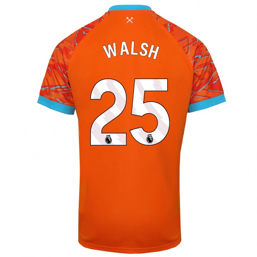 Danxen Uomo Megan Walsh #25 Maglia Gara Portiere Bianco Arancio 2025/26 Maglietta