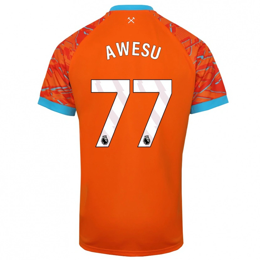Danxen Uomo Lanre Awesu #77 Maglia Gara Portiere Bianco Arancio 2025/26 Maglietta