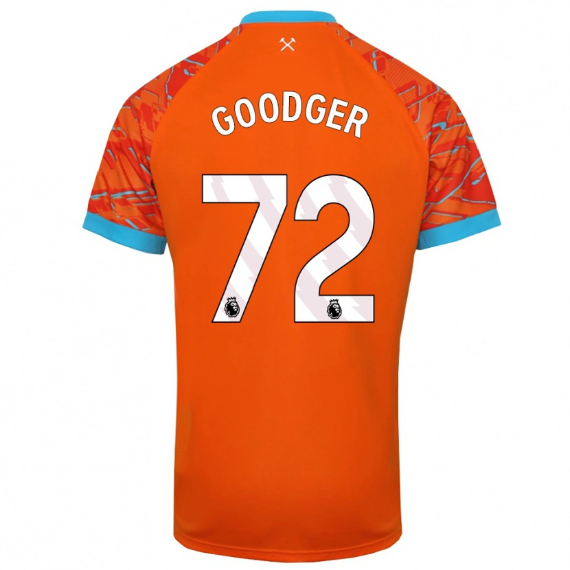 Danxen Uomo Tommy Goodger #72 Maglia Gara Portiere Bianco Arancio 2025/26 Maglietta