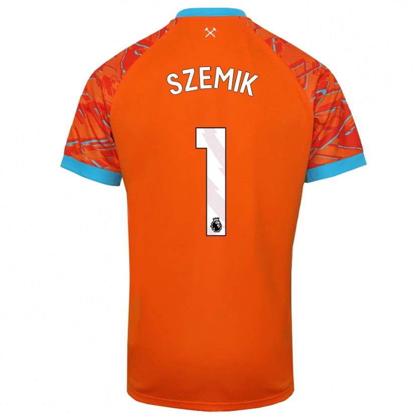 Danxen Uomo Kinga Szemik #1 Maglia Gara Portiere Bianco Arancio 2025/26 Maglietta