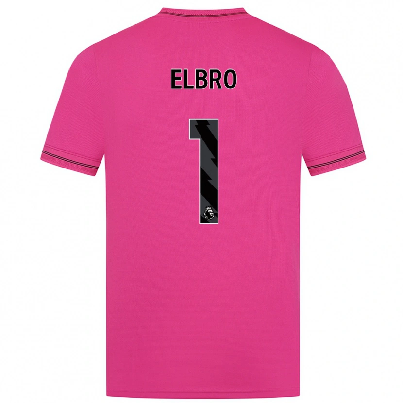 Danxen Uomo Maddie Elbro #1 Maglia Gara Portiere Magenta Nero 2025/26 Maglietta