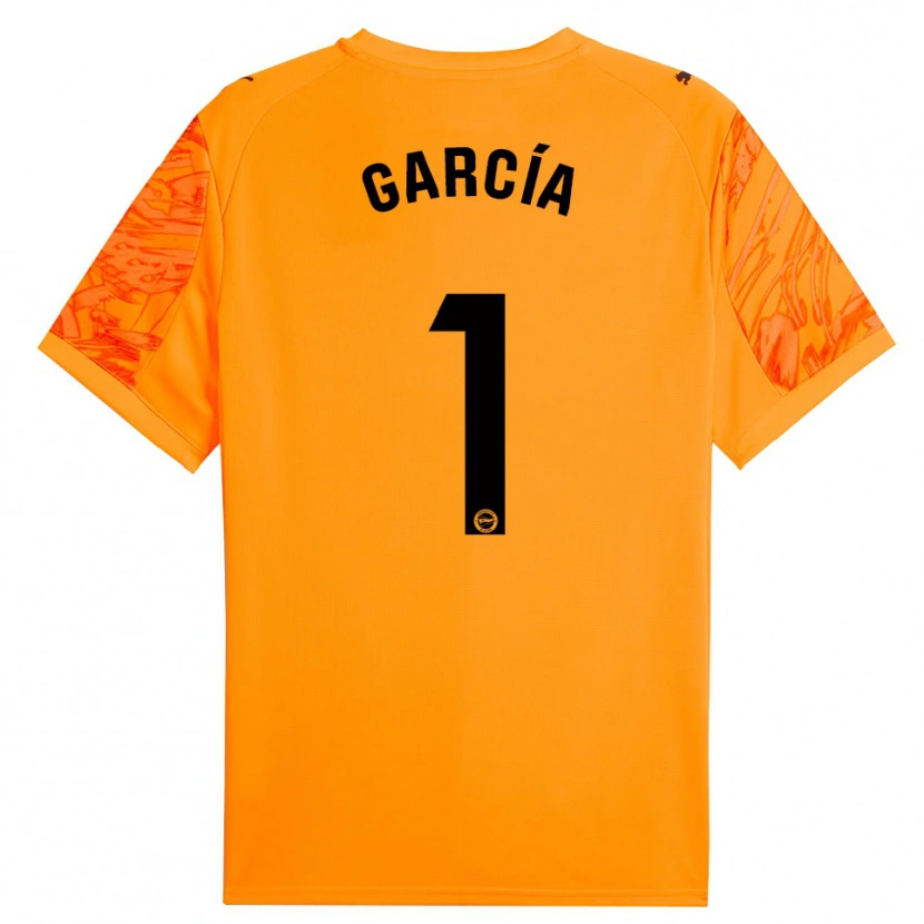 Danxen Uomo Gaizka García #1 Maglia Gara Portiere Arancione Nero 2025/26 Maglietta