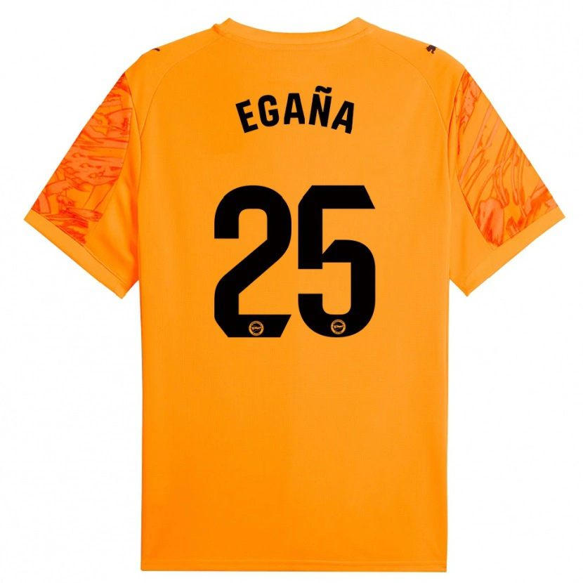 Danxen Uomo Eider Egaña #25 Maglia Gara Portiere Arancione Nero 2025/26 Maglietta