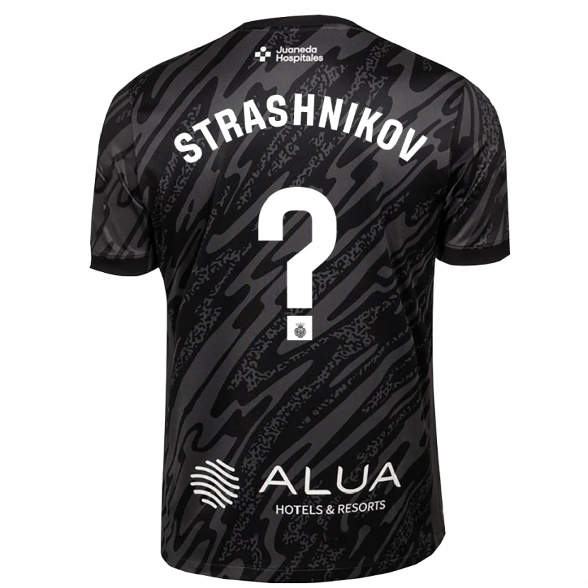 Danxen Uomo Nikolay Strashnikov #0 Maglia Gara Portiere Grigio Scuro Nero 2025/26 Maglietta