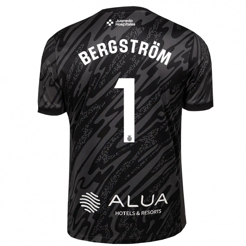 Danxen Uomo Lucas Bergström #1 Maglia Gara Portiere Grigio Scuro Nero 2025/26 Maglietta