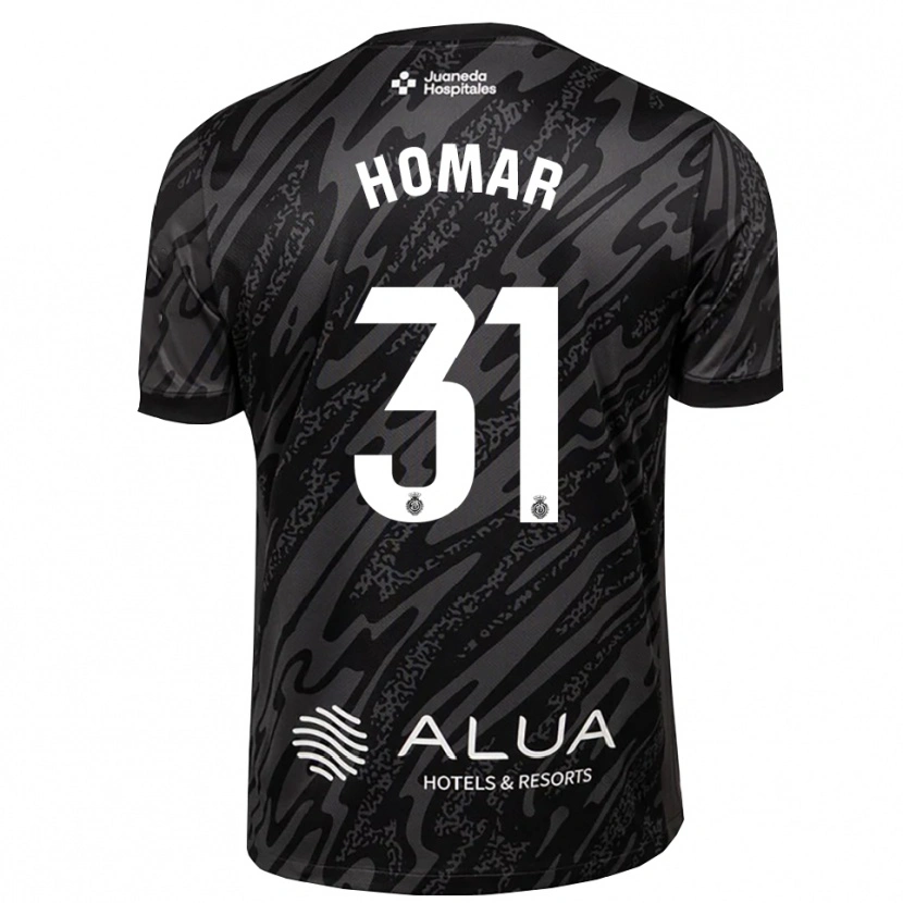 Danxen Uomo Gaspar Homar #31 Maglia Gara Portiere Grigio Scuro Nero 2025/26 Maglietta