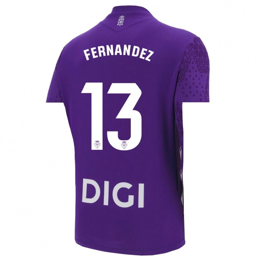 Danxen Uomo Aitor Fernández #13 Maglia Gara Portiere Viola Bianco 2025/26 Maglietta