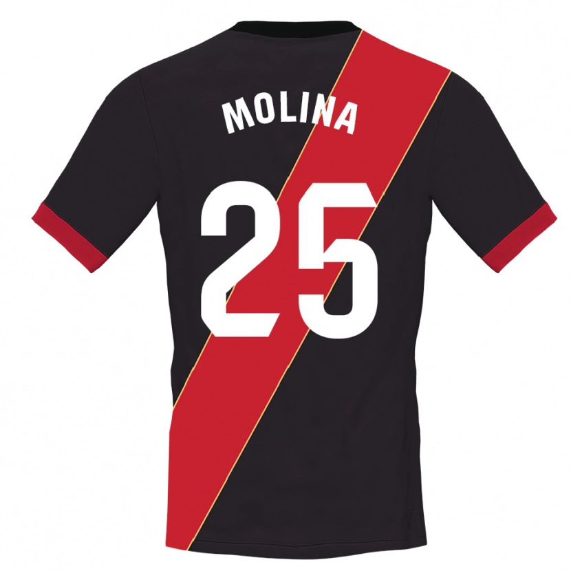 Danxen Uomo Adrián Molina #25 Maglia Gara Portiere Nero Rosso 2025/26 Maglietta