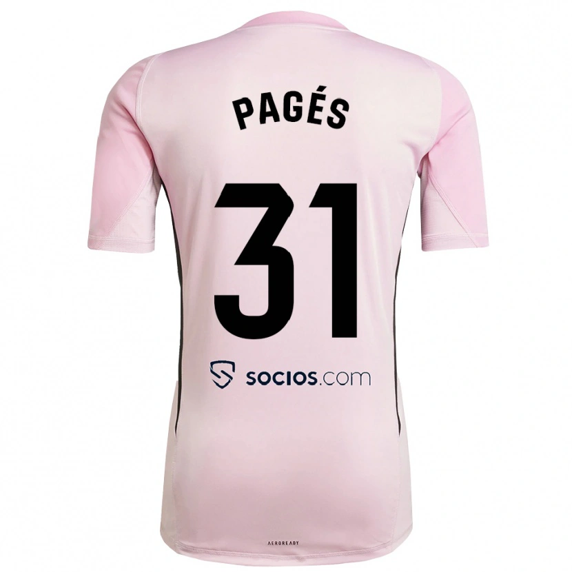 Danxen Uomo Lukas Pagés #31 Maglia Gara Portiere Rosa Nero 2025/26 Maglietta