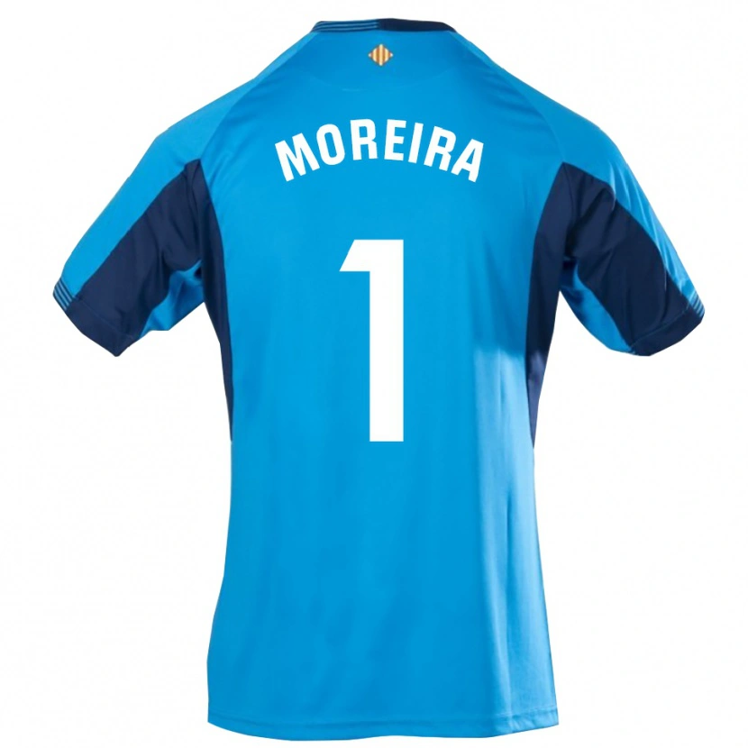 Danxen Uomo Yago Moreira #1 Maglia Gara Portiere Blu Bianco 2025/26 Maglietta