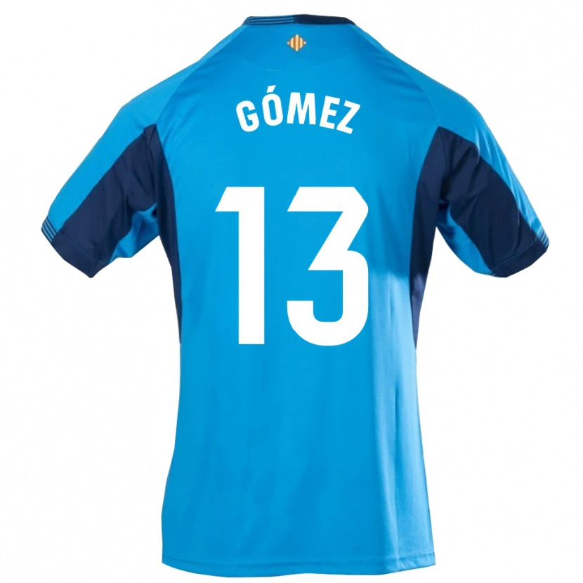 Danxen Uomo Rubén Gómez #13 Maglia Gara Portiere Blu Bianco 2025/26 Maglietta