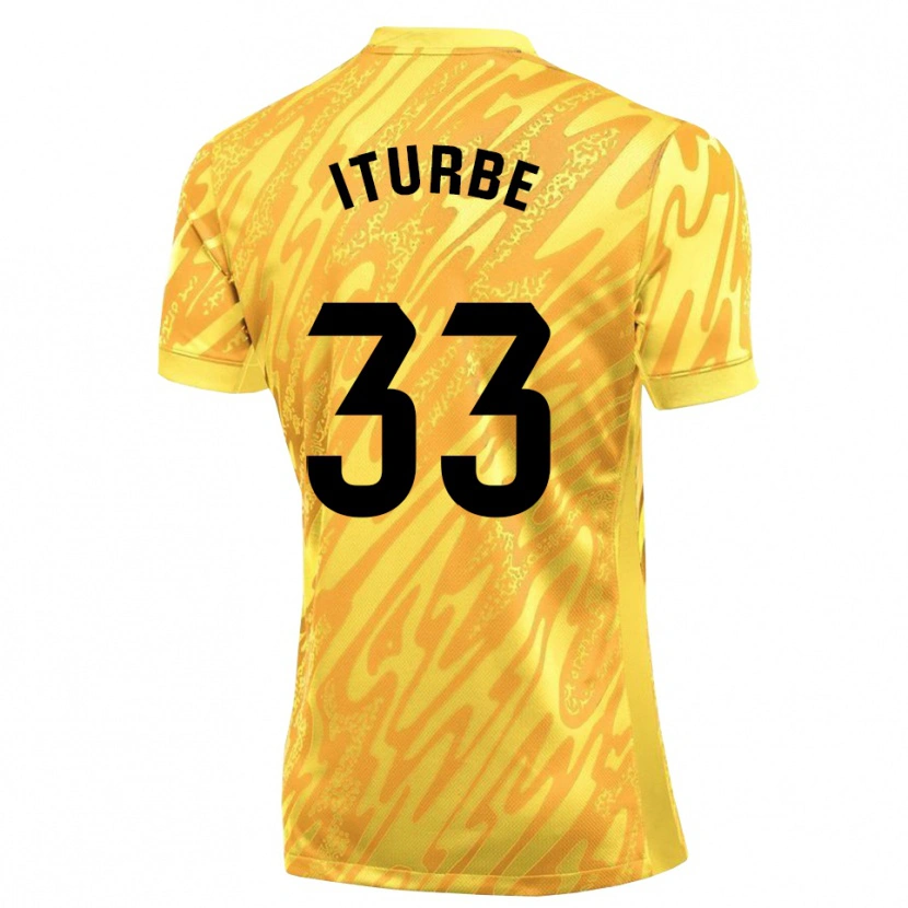 Danxen Uomo Alejandro Iturbe #33 Maglia Gara Portiere Giallo Nero 2025/26 Maglietta