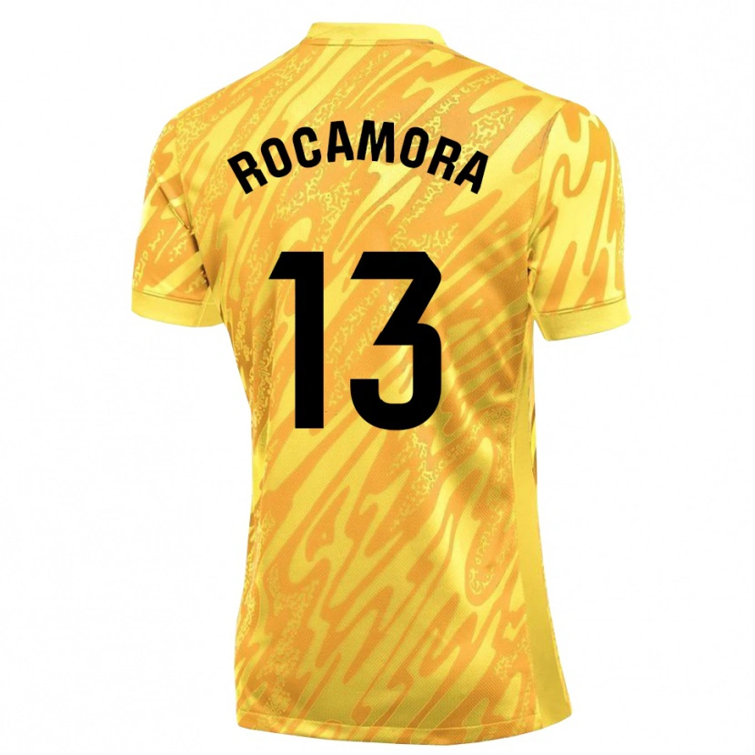 Danxen Uomo María Rocamora Díaz #13 Maglia Gara Portiere Giallo Nero 2025/26 Maglietta